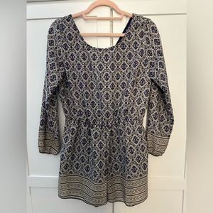Charlotte Russe Boho Romper w/Peekaboo Back EUC